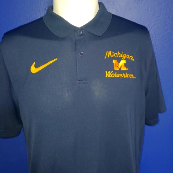 Nike Other - Nike Michigan Wolverines Dri-Fit Polo Size Medium